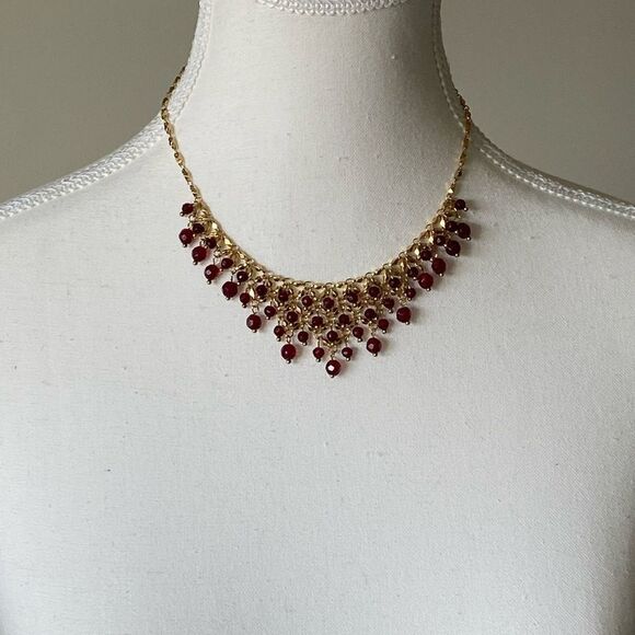 Lia Sophia Beaded Bib Necklace - Picture 1 of 3